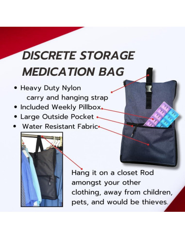 Bolsa de Medicina de Viaje Razbag Azul - Organizador Seguro y Espacioso