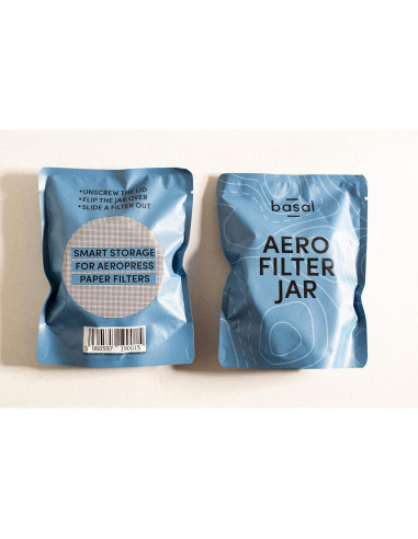 Tarro de Filtros Aero Basal para AeroPress - Aluminio Cepillado