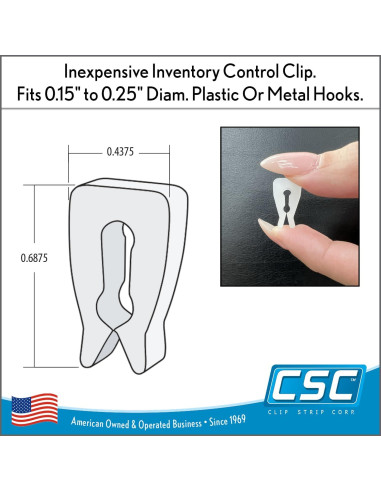 Clips de Control de Inventario Clip Strip ICC-100, 100 Unidades