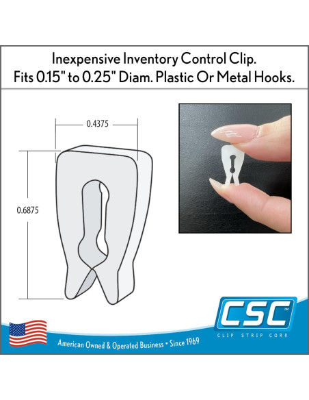 Clips de Control de Inventario Clip Strip ICC-100, 100 Unidades Clips de Control de Inventario Clip Strip ICC-100, 100 Unidades