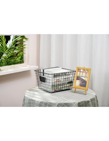 4 Canastas de Almacenamiento de Alambre JUNCHU CHERRY 30x34.5cm 4 Canastas de Almacenamiento de Alambre JUNCHU CHERRY 30x34.5cm