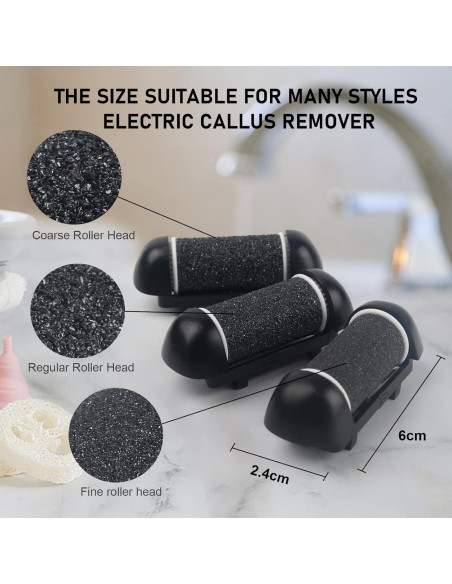 6 Piezas Cabezal de Rodillo Reemplazo Shizhou para Pedicura 6 Piezas Cabezal de Rodillo Reemplazo Shizhou para Pedicura