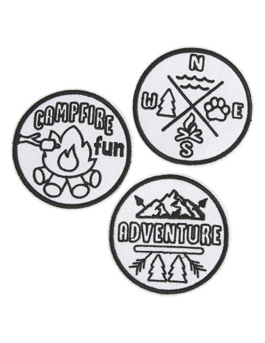 Parches para Colorear Diviértete - 12 Parches de Campamento 7.62 cm