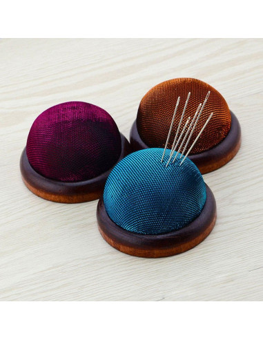 Almohadilla de Pinceles ChezMax con Base de Madera Roja 7.1 cm