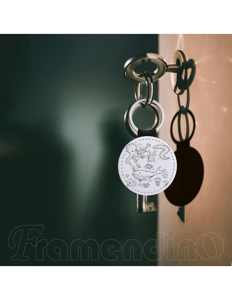 16 Llavero de Cuero para Sublimación Framendino 5.08 cm 16 Llavero de Cuero para Sublimación Framendino 5.08 cm