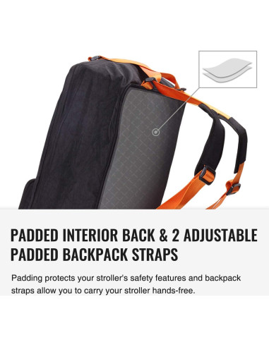 Bolsa de Viaje para Cochecito Minne Baby, Nylon Resistente, 35x14x46cm