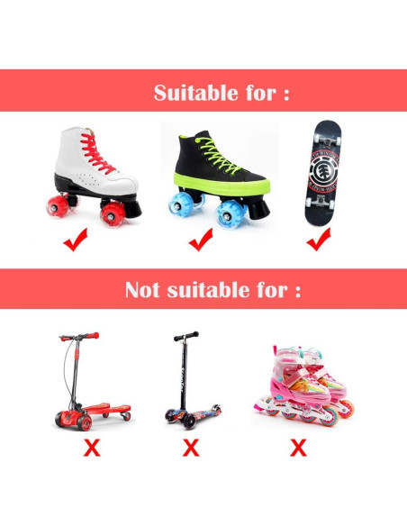 Ruedas LED Nezylaf 58x32mm 78A para Patines Cuádruples Ruedas LED Nezylaf 58x32mm 78A para Patines Cuádruples