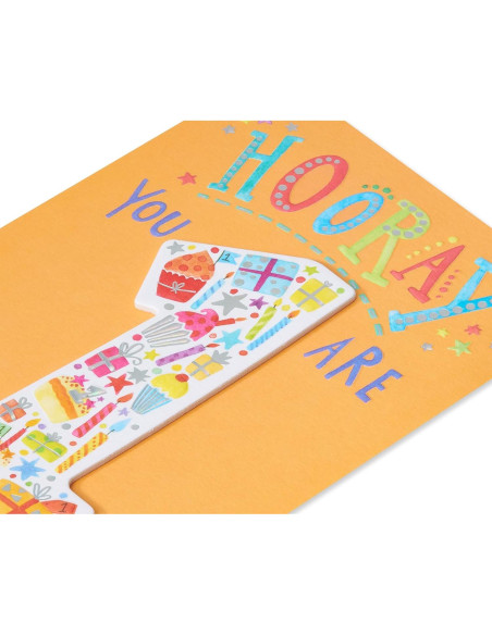 Tarjeta de Cumpleaños 1er Cumpleaños Papyrus - Diseño Brillante Tarjeta de Cumpleaños 1er Cumpleaños Papyrus - Diseño Brillante