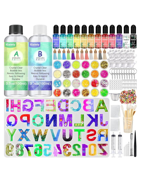 Kit de Inicio Molde Alfabeto Resina IGaiety 169 Piezas Kit de Inicio Molde Alfabeto Resina IGaiety 169 Piezas