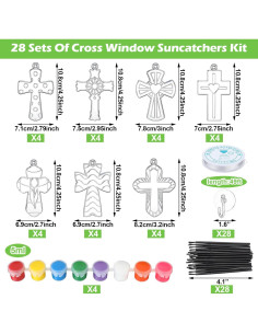 Kit de Manualidades Poen 28 Sets Cruces Religiosas DIY 2