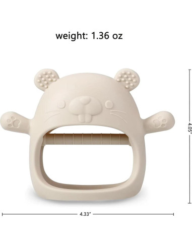 PandaEar Juguetes de Dentición Silicona 2 Piezas Alivio Bebé