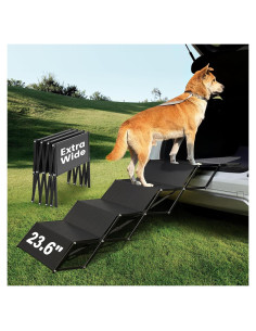 Rampa para Perros Marudina Extra Ancha 60 cm 4 Pasos Plegable
