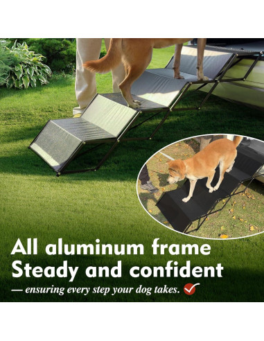 Rampa para Perros Marudina Extra Ancha 60 cm 4 Pasos Plegable