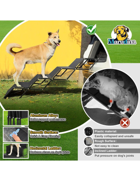 Rampa para Perros Marudina Extra Ancha 60 cm 4 Pasos Plegable Rampa para Perros Marudina Extra Ancha 60 cm 4 Pasos Plegable