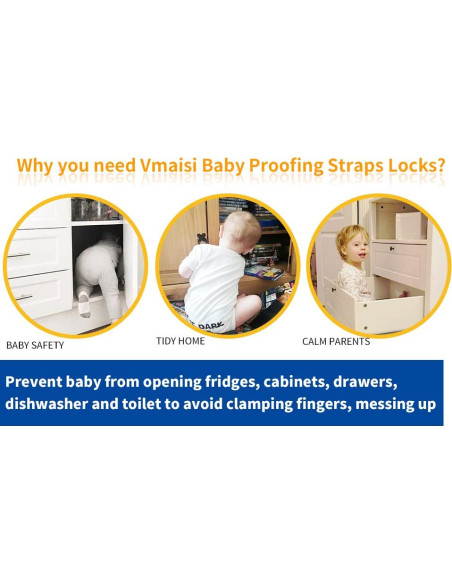 Cerraduras de Seguridad Vmaisi para Gabinetes - 4 Piezas Cerraduras de Seguridad Vmaisi para Gabinetes - 4 Piezas