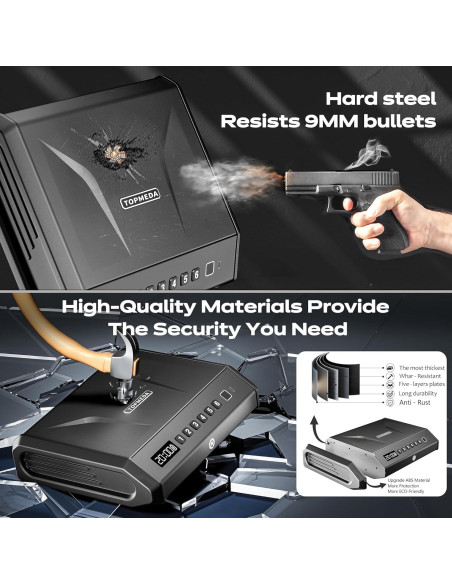 Caja Fuerte Biométrica TOPMEDA GS202-3 para 4 Pistolas Caja Fuerte Biométrica TOPMEDA GS202-3 para 4 Pistolas