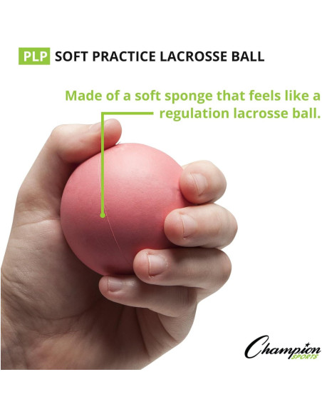 Pelotas de Lacrosse de Esponja Champion Sports - Paquete de 12 Rosa Pelotas de Lacrosse de Esponja Champion Sports - Paquete de 12 Rosa