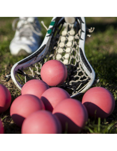 Pelotas de Lacrosse de Esponja Champion Sports - Paquete de 12 Rosa