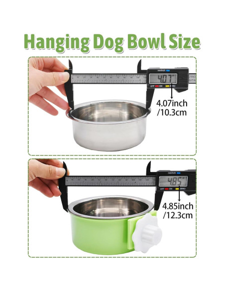 Tazón colgante para perros Kathson 2 piezas acero inoxidable Tazón colgante para perros Kathson 2 piezas acero inoxidable