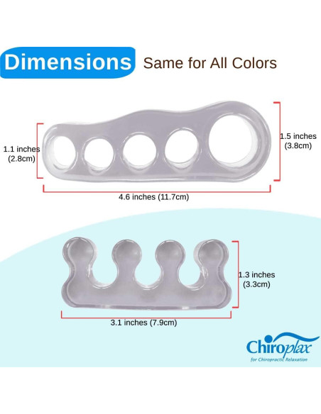 Separadores de Dedos de Gel Chiroplax - Alivio Juanetes (2 Pares) Separadores de Dedos de Gel Chiroplax - Alivio Juanetes (2 Pares)