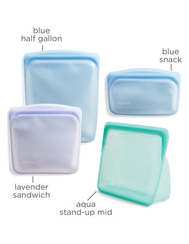 Bolsas de Almacenamiento Reutilizables Stasher 4-Pack Silicona