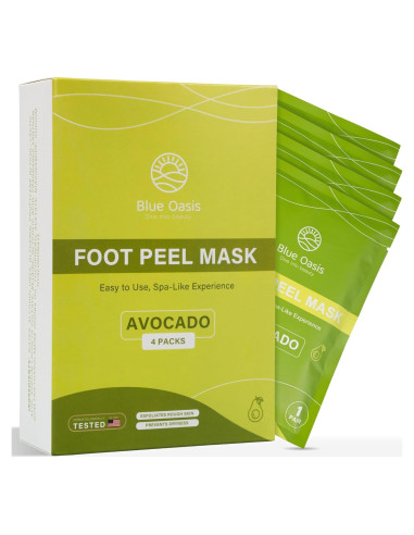 Mascarilla Exfoliante para Pies Blue Oasis Aguacate 4 Pack