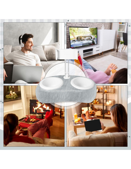 Soporte de Almohada Ajustable Wovnet para Tablet y Snacks Gris Soporte de Almohada Ajustable Wovnet para Tablet y Snacks Gris