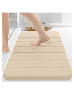 Alfombra de Baño Colorxy Espuma de Memoria 61x41 cm Beige