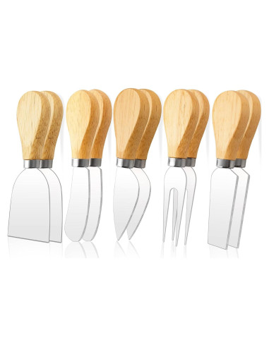 Juego de Cuchillos para Queso 10 Piezas ProudMoore Acero Inoxidable