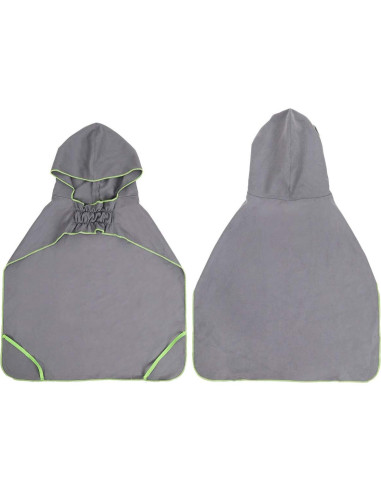 Toalla de baño para perros DogLemi S Gris microfibra absorbente