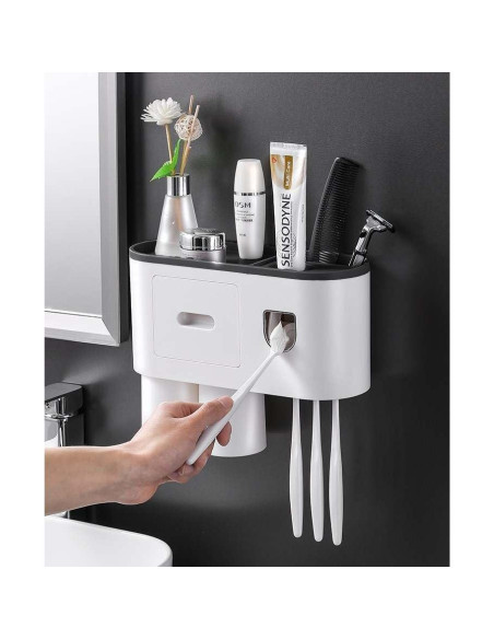 Soporte de Cepillos de Dientes ZZ LIFE con Dispensador Automático Soporte de Cepillos de Dientes ZZ LIFE con Dispensador Automático