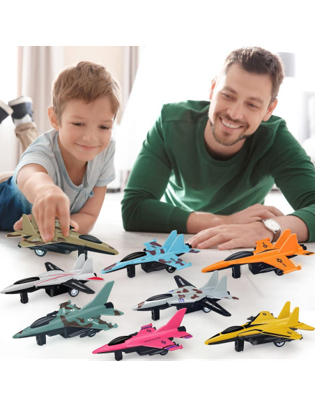 Paquete de 8 Juguetes de Avión de Metal Tcvents para Niños Paquete de 8 Juguetes de Avión de Metal Tcvents para Niños