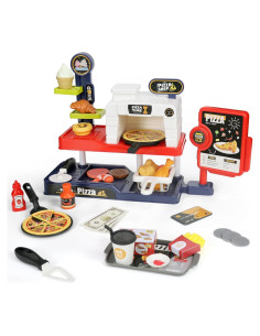 Juego de Cocina de Pizza KiddoKraft - Accesorios y Caja Registradora