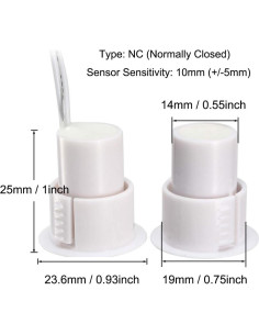 Sensor de Contacto Magnético NC 5 Pcs VictorsHome para Puertas y Ventanas 2