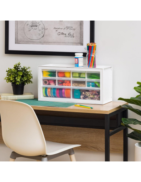 Organizador de Cajones IRIS USA 10 Cajones Paquete de 2 Blanco Organizador de Cajones IRIS USA 10 Cajones Paquete de 2 Blanco