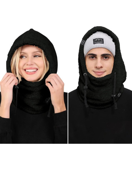 Pasamontañas de Invierno OWNGIGI Unisex Negro Talla Única Pasamontañas de Invierno OWNGIGI Unisex Negro Talla Única