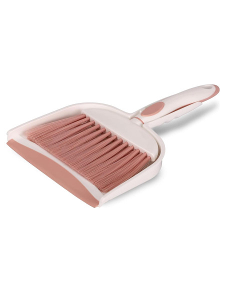 Juego de Escoba y Recogedor ZEDACY Mini Blanco/Rosa Juego de Escoba y Recogedor ZEDACY Mini Blanco/Rosa