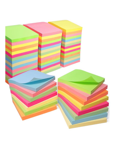 Notas Adhesivas Zenmmy 7.62x7.62 cm, 48 Blocs Coloridos