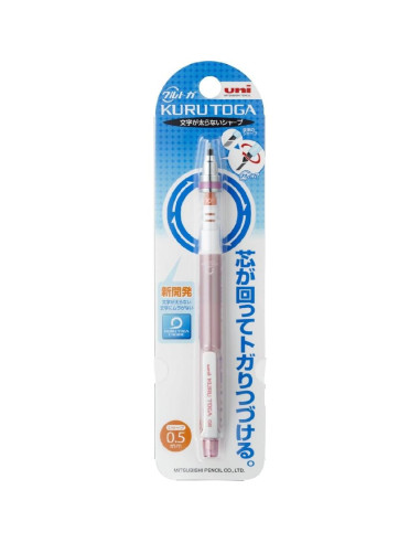 Lápiz Mecánico Uni Kurutoga 0.5mm Rosa Bebé