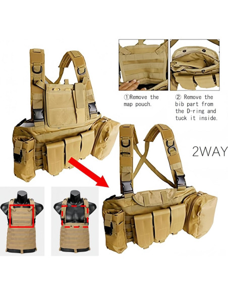 Chaleco Táctico Haverain Ajustable para Caza y Entrenamiento Chaleco Táctico Haverain Ajustable para Caza y Entrenamiento