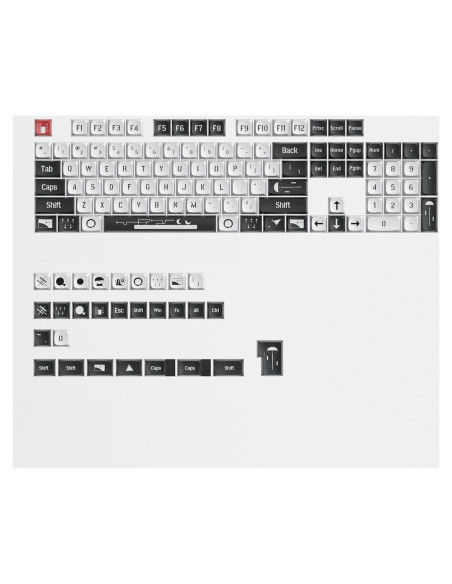 Keycaps XDA Owpkeenthy 133 Teclas PBT Blanco para Teclado Mecánico Keycaps XDA Owpkeenthy 133 Teclas PBT Blanco para Teclado Mecánico
