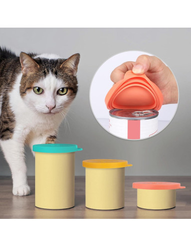 Tapas de Silicona Herméticas para Latas de Comida de Mascotas - Shinemade (Paquete de 3)
