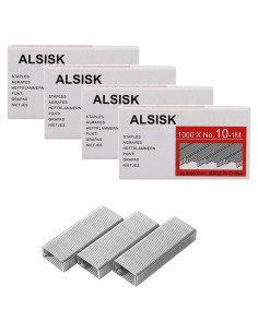 Paquete de 4000 Mini Grapas No.10 ALSISK para Grapadora