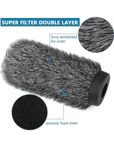 Filtro Pop Cubierta de Viento para Micrófono NTG3 18 cm Filtro Pop Cubierta de Viento para Micrófono NTG3 18 cm