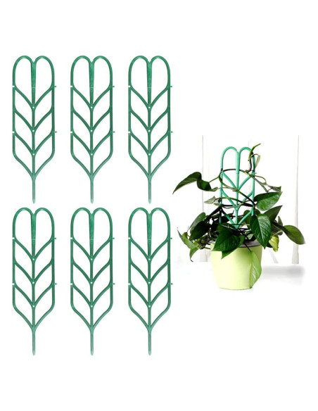 Trellis de Jardín Aniann en Forma de Hoja - Soporte para Plantas Trepadoras (Paquete de 6) Trellis de Jardín Aniann en Forma de Hoja - Soporte para Plantas Trepadoras (Paquete de 6)