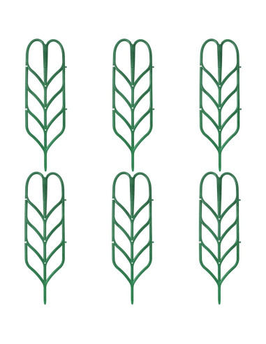 Trellis de Jardín Aniann en Forma de Hoja - Soporte para Plantas Trepadoras (Paquete de 6)