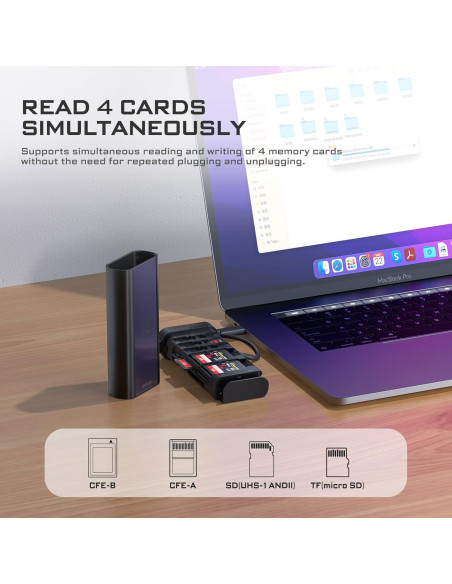 Lector de Tarjetas Freewell Pro USB 3.2 10Gbps para CF y SD Lector de Tarjetas Freewell Pro USB 3.2 10Gbps para CF y SD