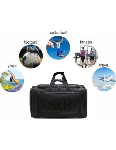 Bolsa de Viaje Duffel Multifuncional para Zapatillas - Negro