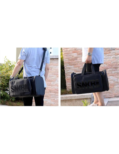 Bolsa de Viaje Duffel Multifuncional para Zapatillas - Negro