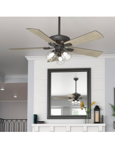 Ventilador de Techo Hunter Crestfield 132 cm Bronce Noble LED 2